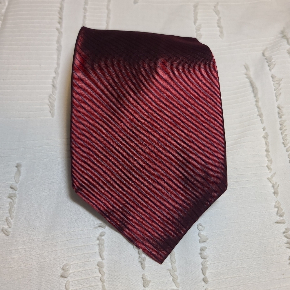 Nautica Burgundy Pin Stripe Neck Tie